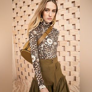 Ulla Johnson Aurelia Turtleneck in Teak - Size P